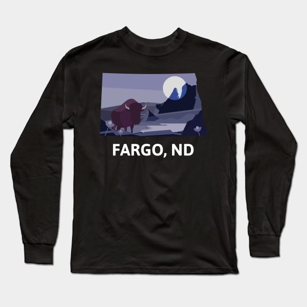 Fargo, ND Long Sleeve T-Shirt by A Reel Keeper